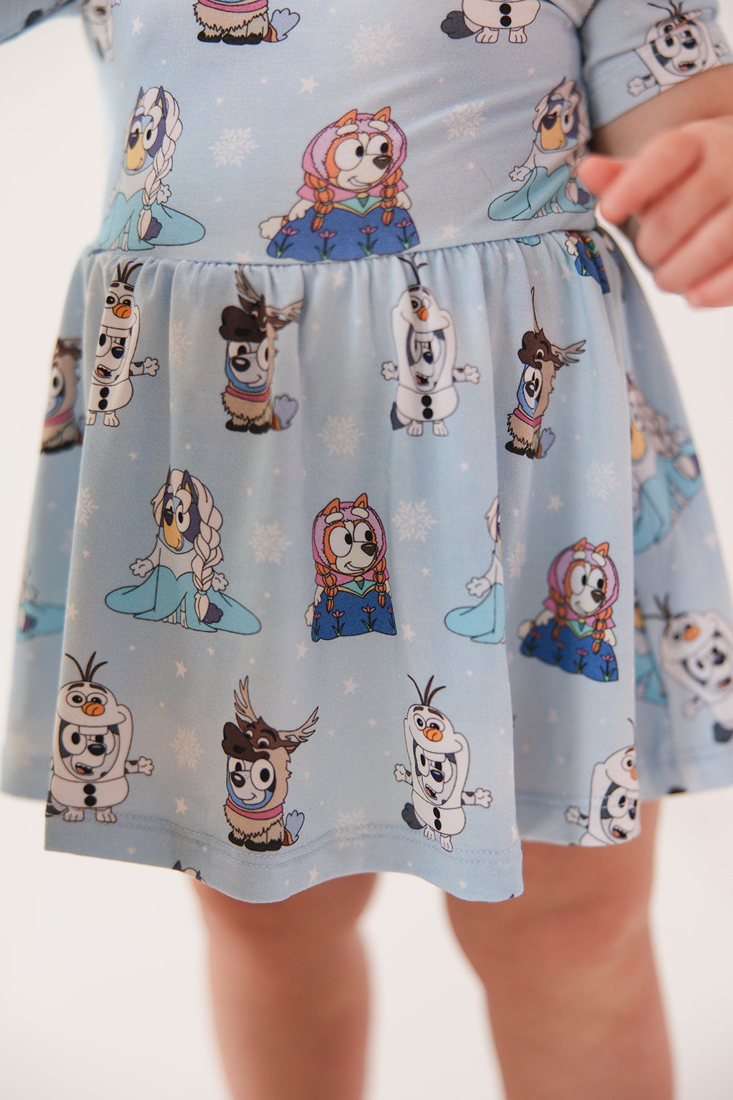 Frosty Friends: Baby Twirl Dress with Bodysuit