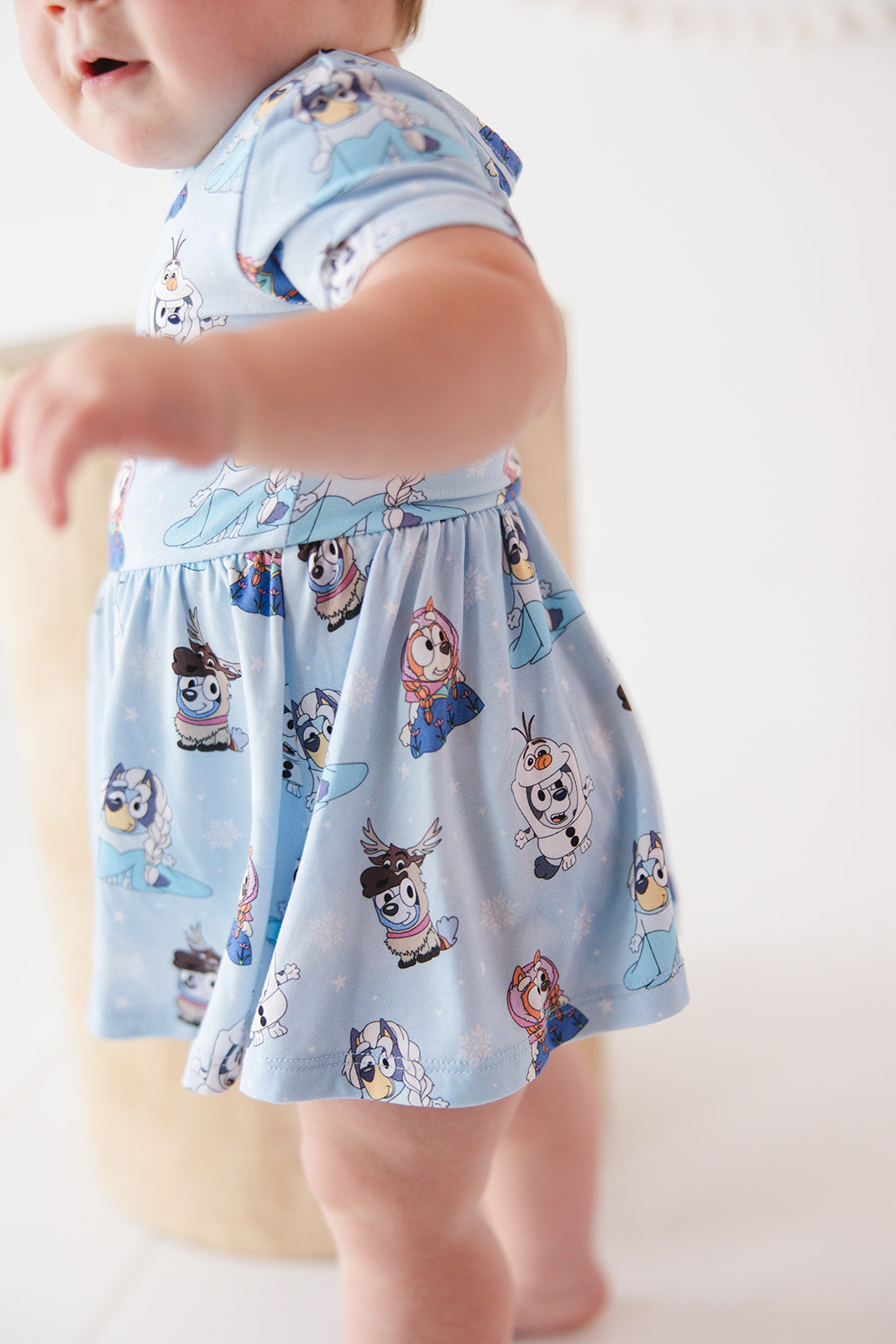 Frosty Friends: Baby Twirl Dress with Bodysuit